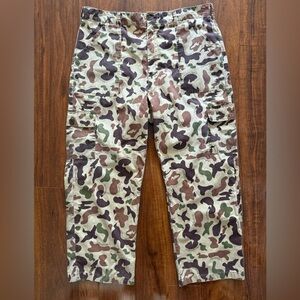 Vtg Bob Allen Ducks Unlimited Camo Cargo Hunting Pants 38x28 Outdoor Workwear